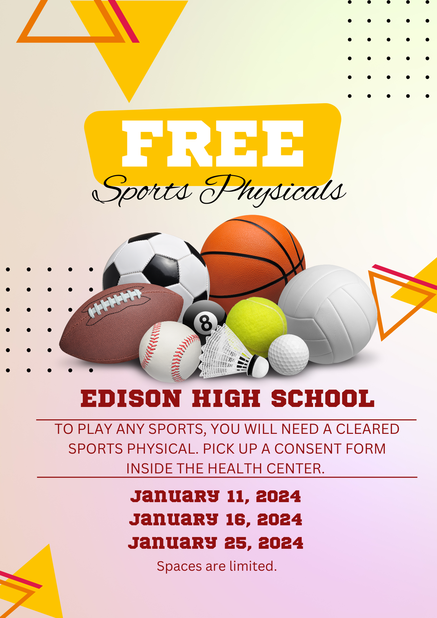  sports physicals